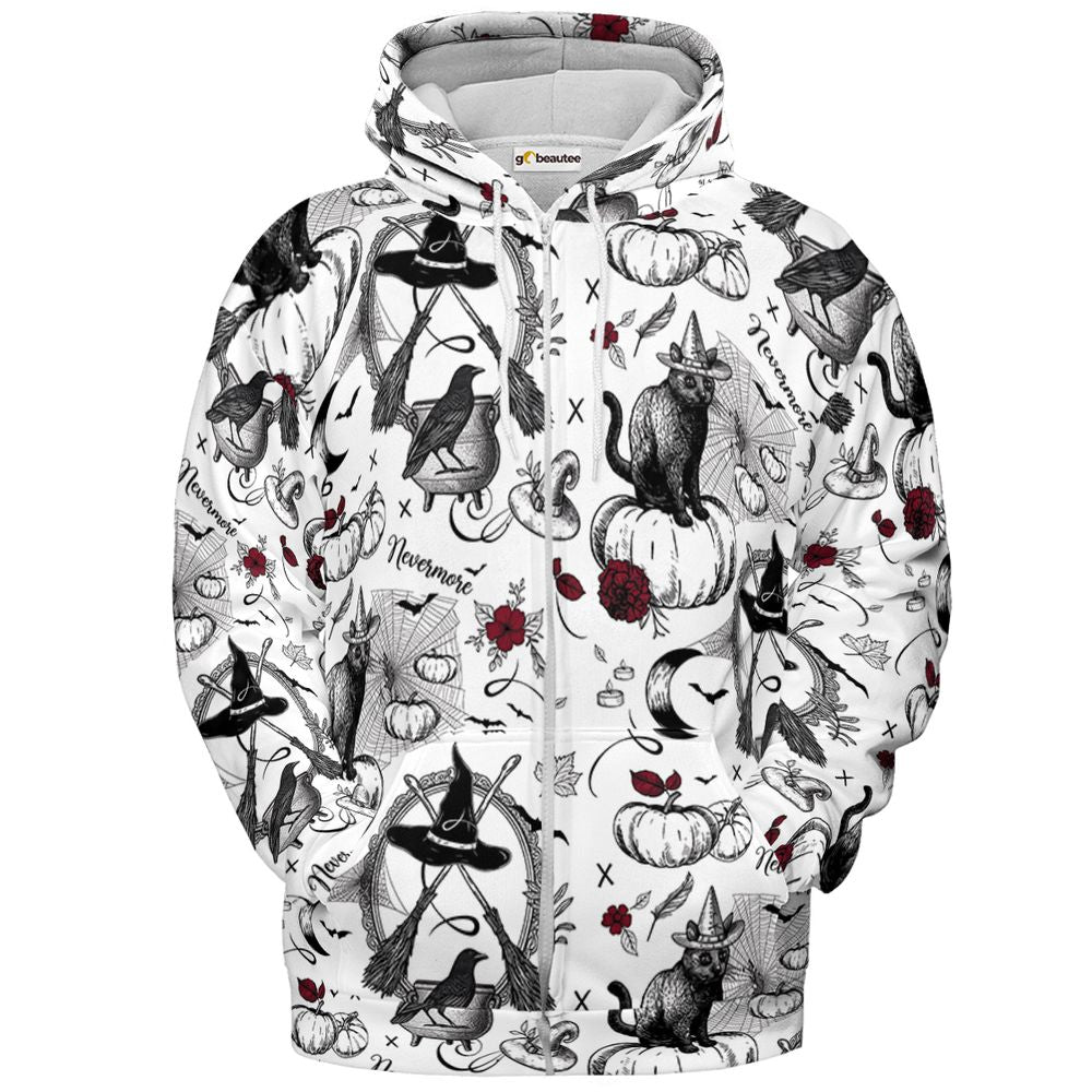 Gothic Halloween Whispers - Zip Hoodie - 2
