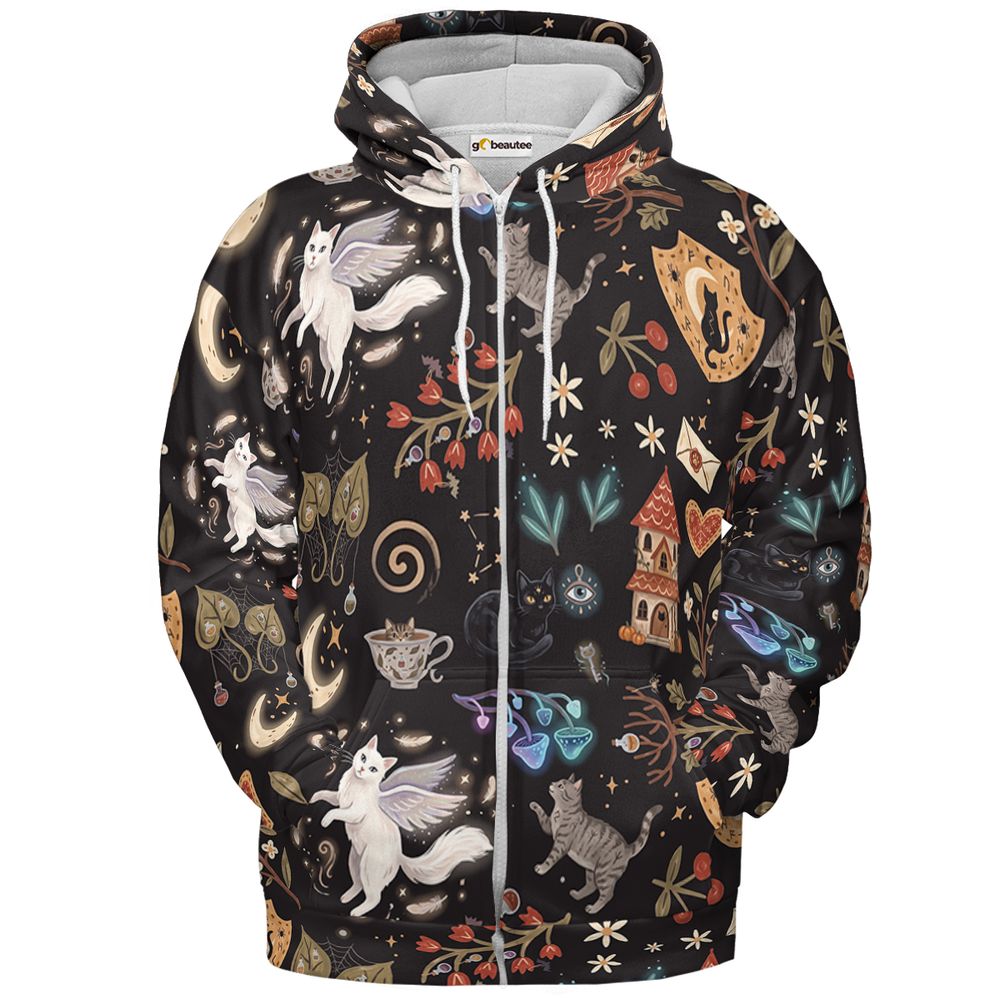 Mystic Meows & Autumn Spells - Zip Hoodie - 2