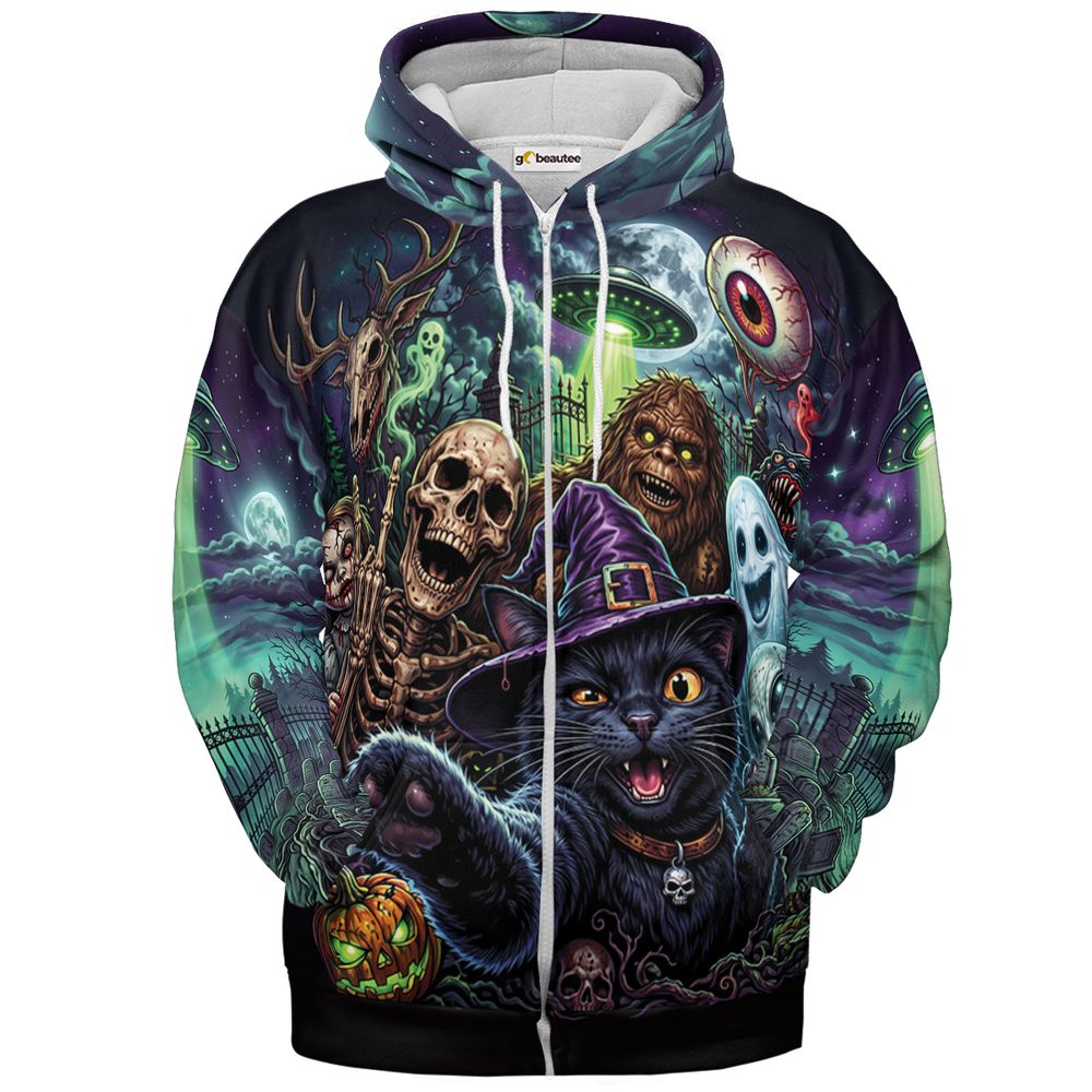 Midnight in the Cosmic Cemetery - Zip Hoodie - 2