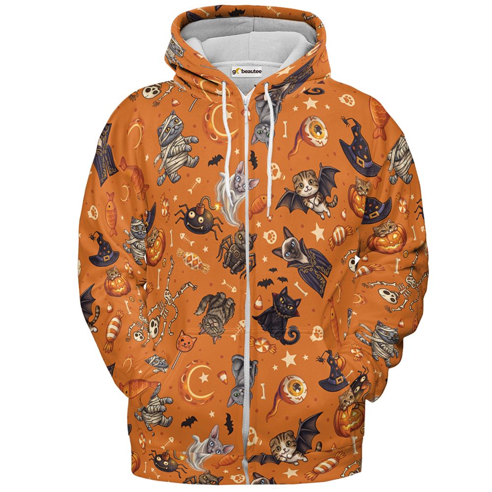 Meow-lloween Spooktacular - Zip Hoodie - 2