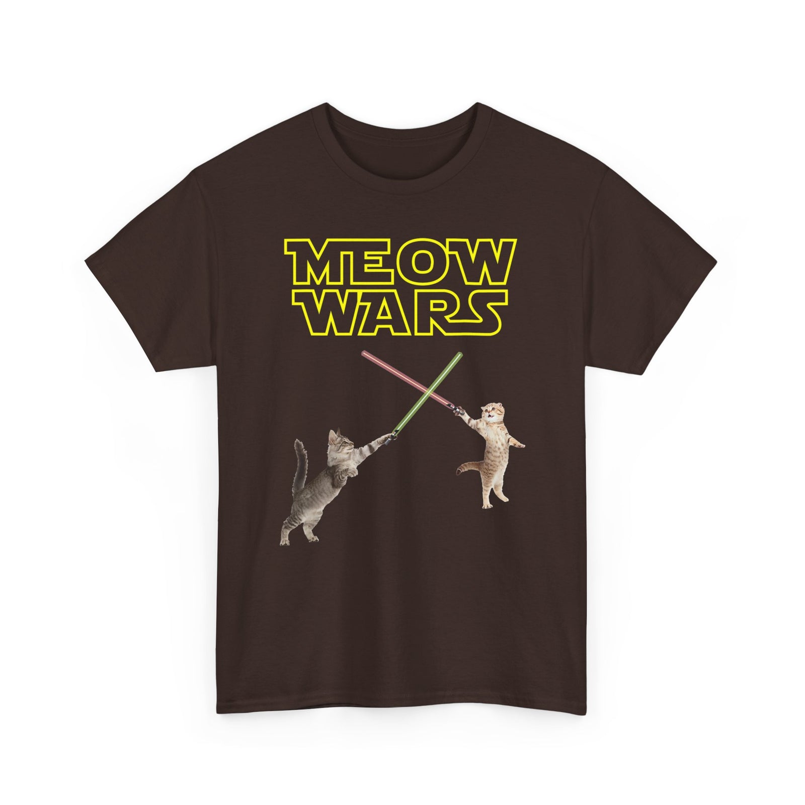 Meow Wars T-Shirt — Funny Cat Lightsaber Tee
