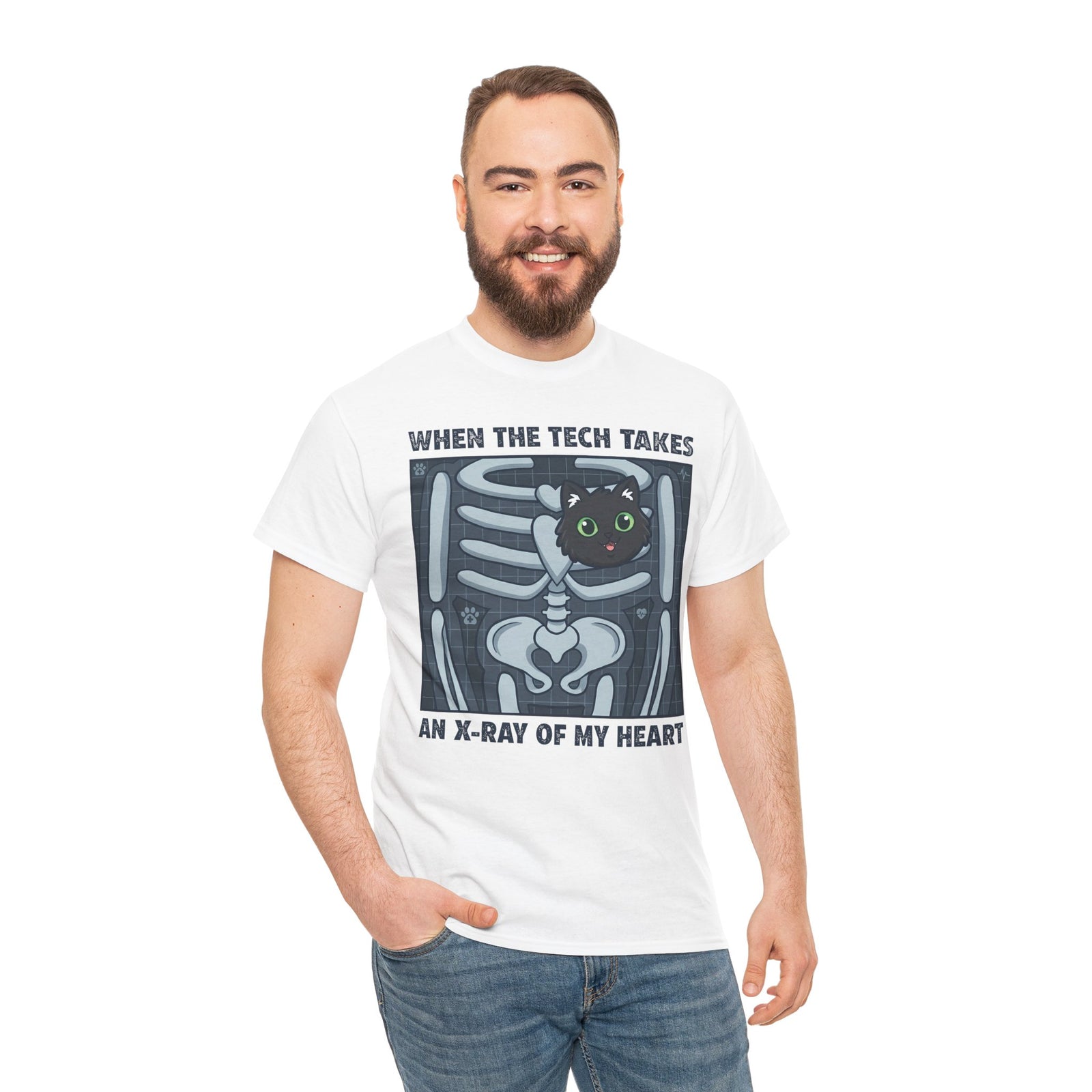 MY HEART IS 100% CAT T-Shirt — Cat Lover Tee