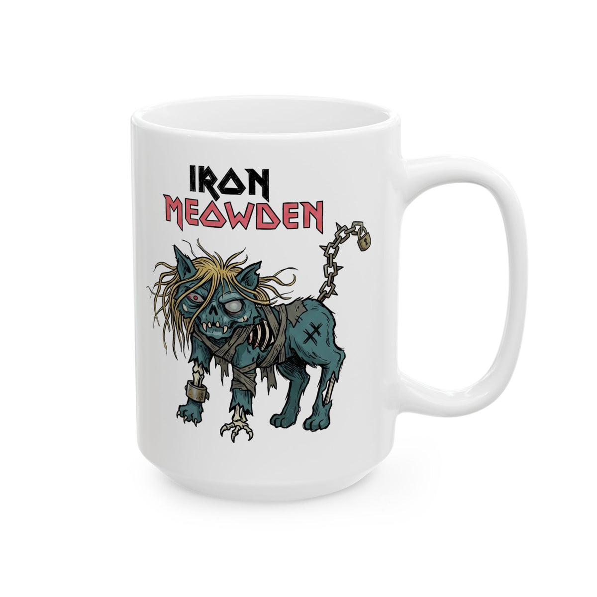 Cat Rock Hip Hop Ceramic Mug — Vintage Cat Band Graphic Mug