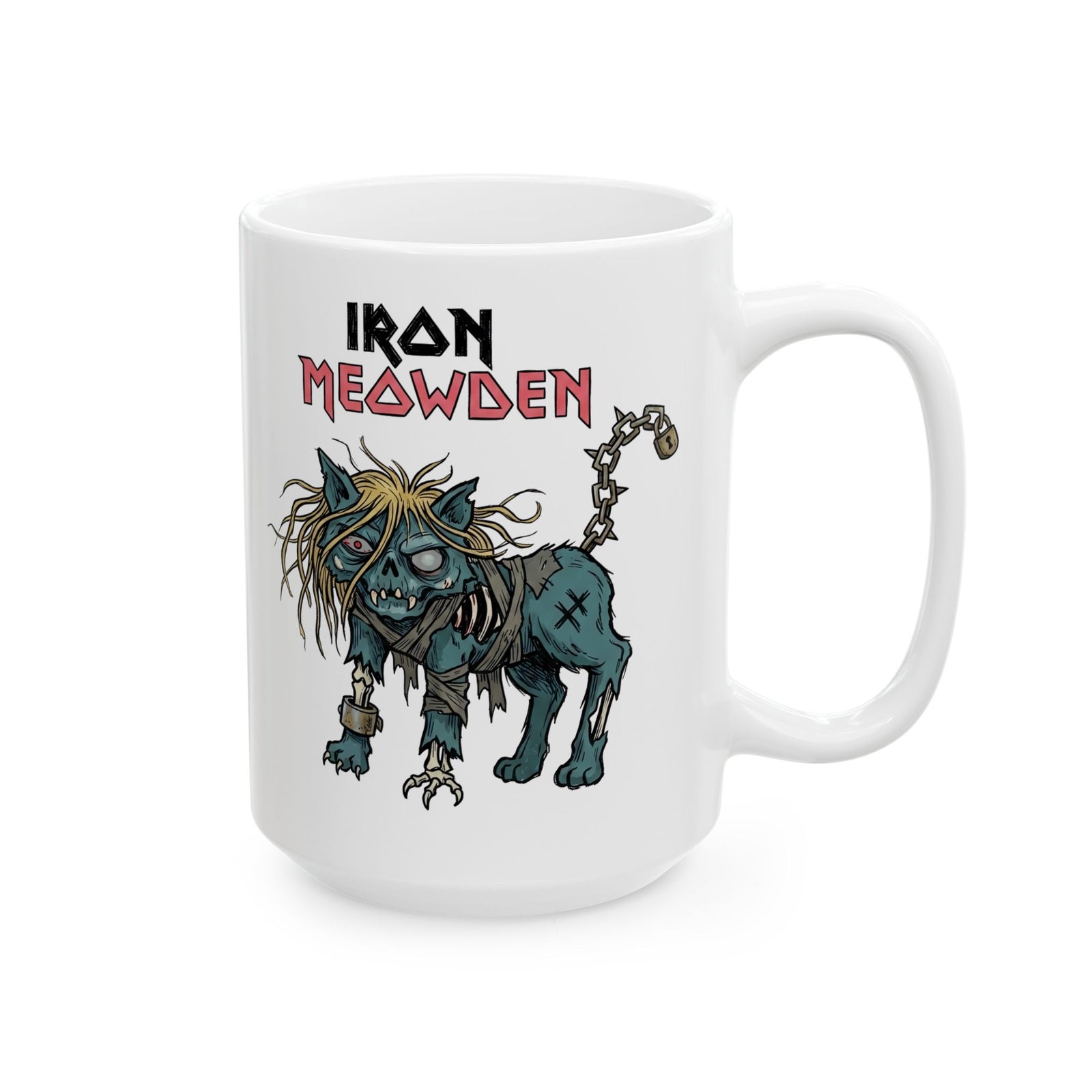 Cat Rock Hip Hop Ceramic Mug — Vintage Cat Band Graphic Mug