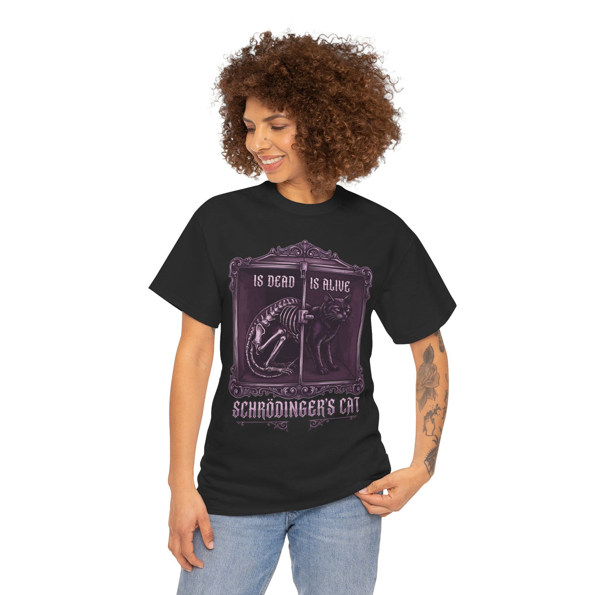 Schrödinger's Cat Is Dead Is Alive T-Shirt — Gothic Science Physics Tee