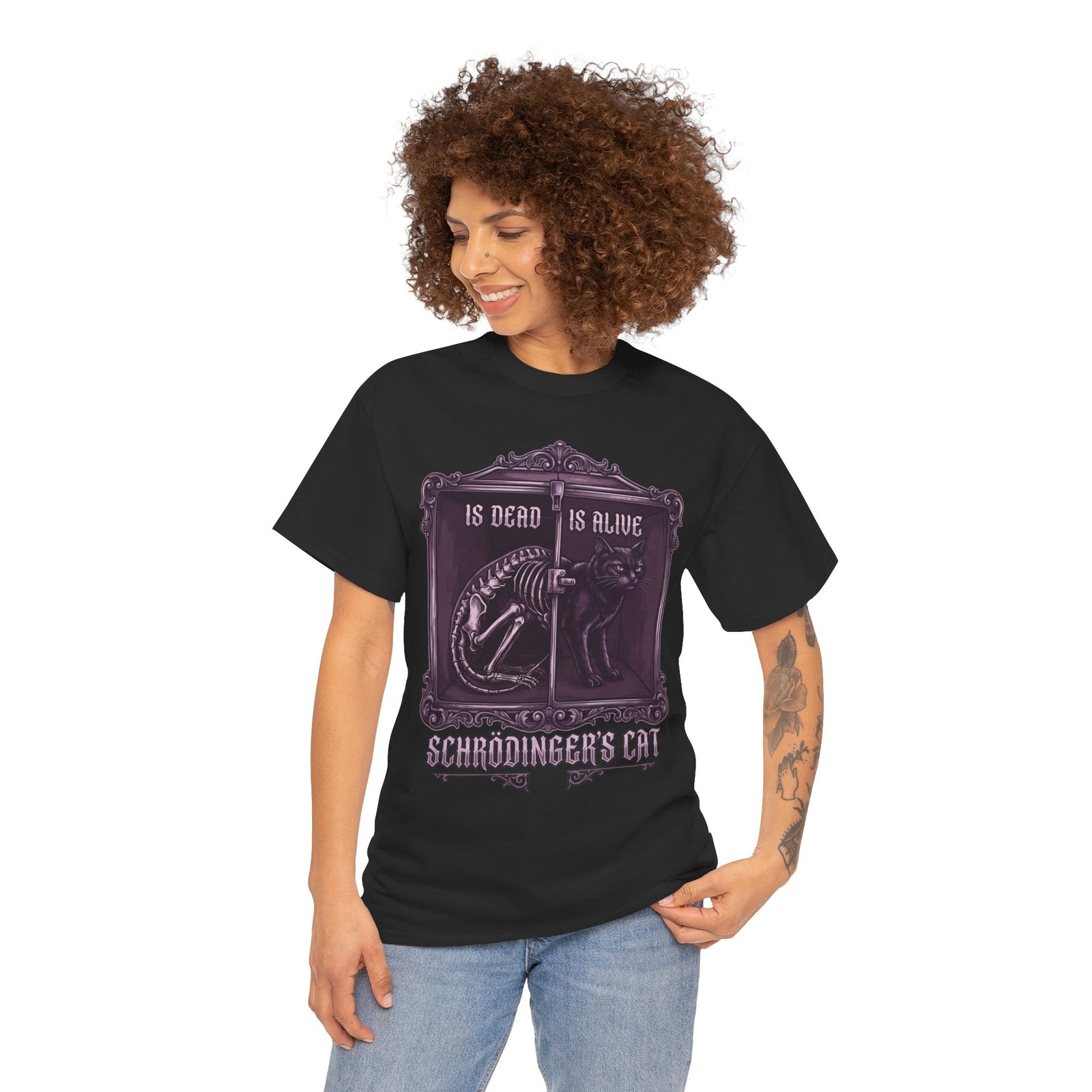 Schrödinger's Cat Is Dead Is Alive T-Shirt — Gothic Science Physics Tee