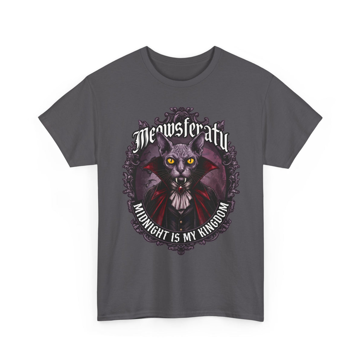 Meowsferatu Vampire Sphynx Cat Shirt — Gothic Dracula Halloween T-Shirt