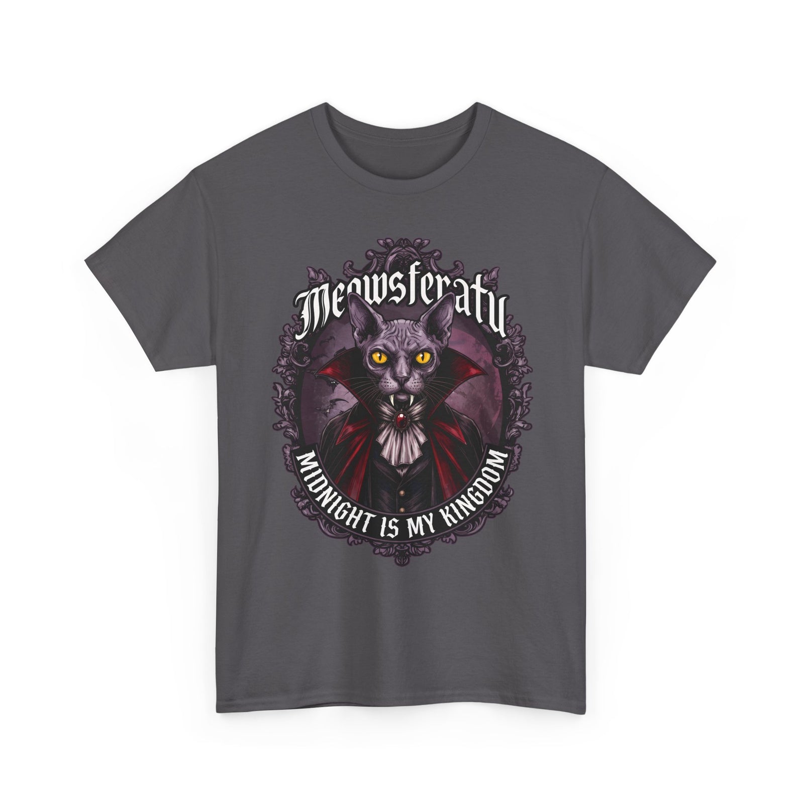 Meowsferatu Vampire Sphynx Cat Shirt — Gothic Dracula Halloween T-Shirt
