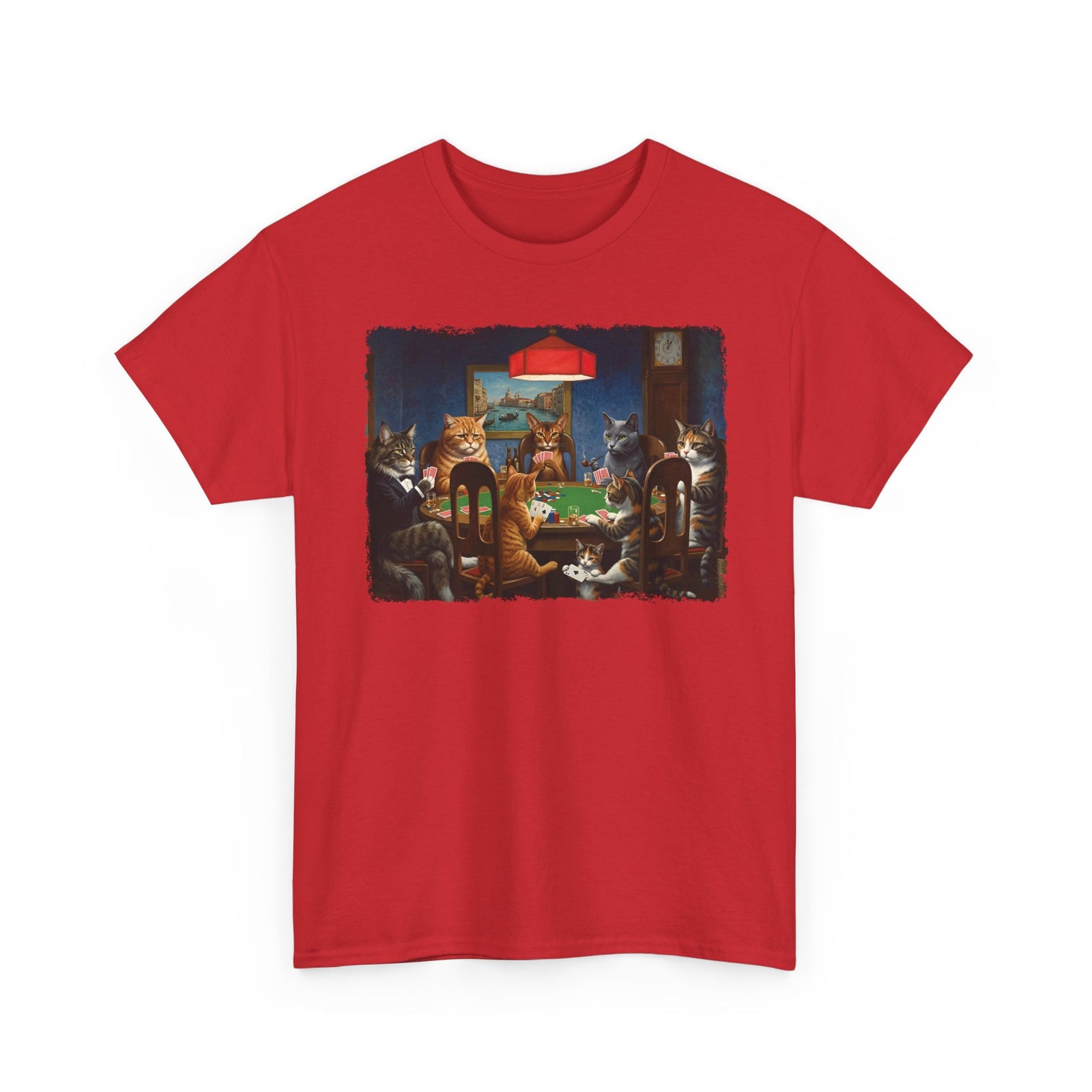 Cats Playing Poker T-Shirt — Funny Poker Cat Art Tee