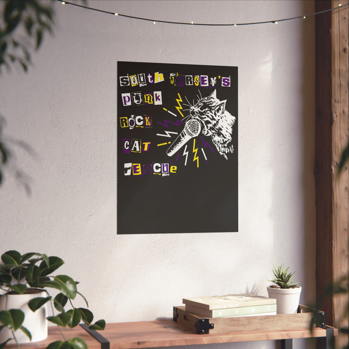 Punk Rock Cat Poster Graphic Band Poster