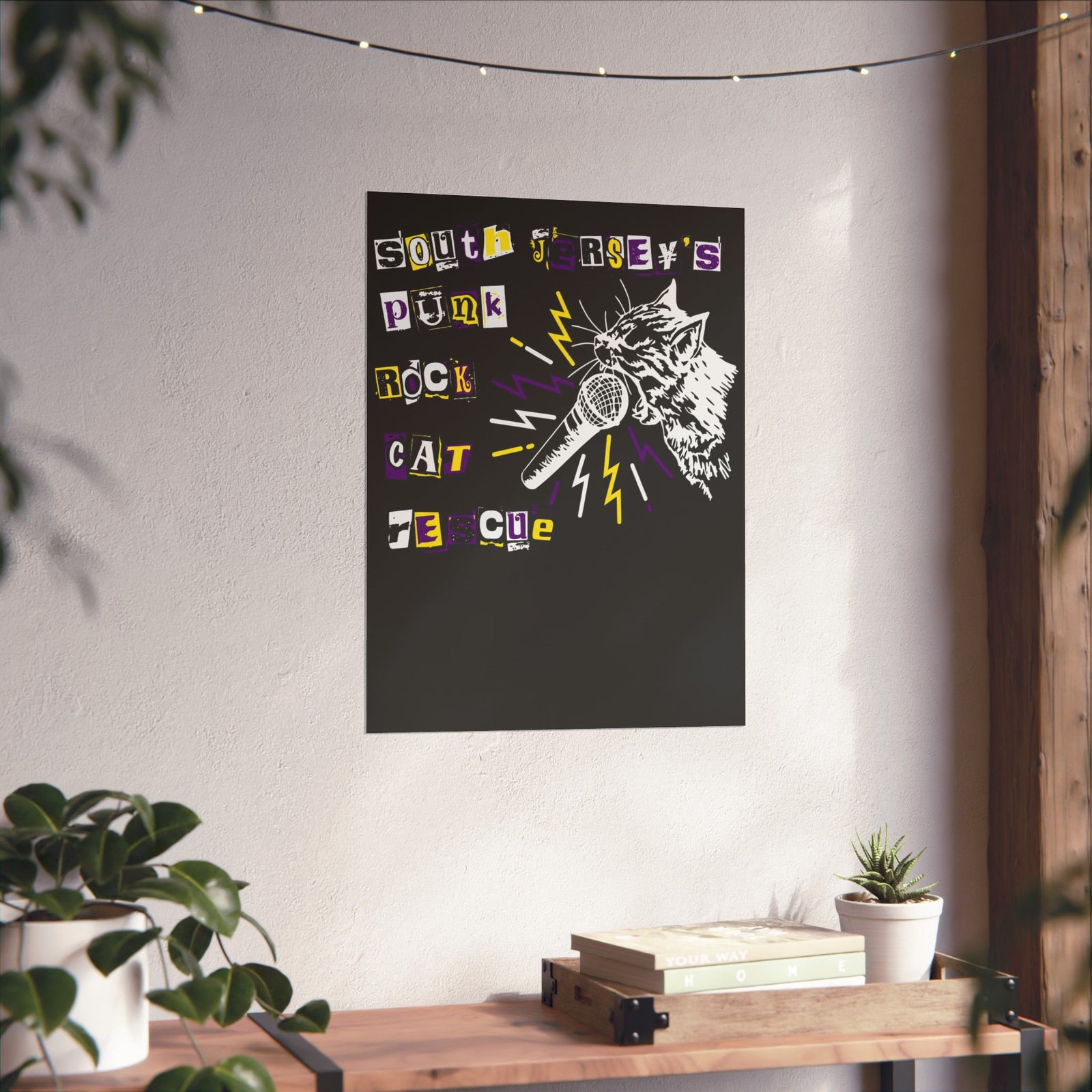 Punk Rock Cat Poster Graphic Band Poster