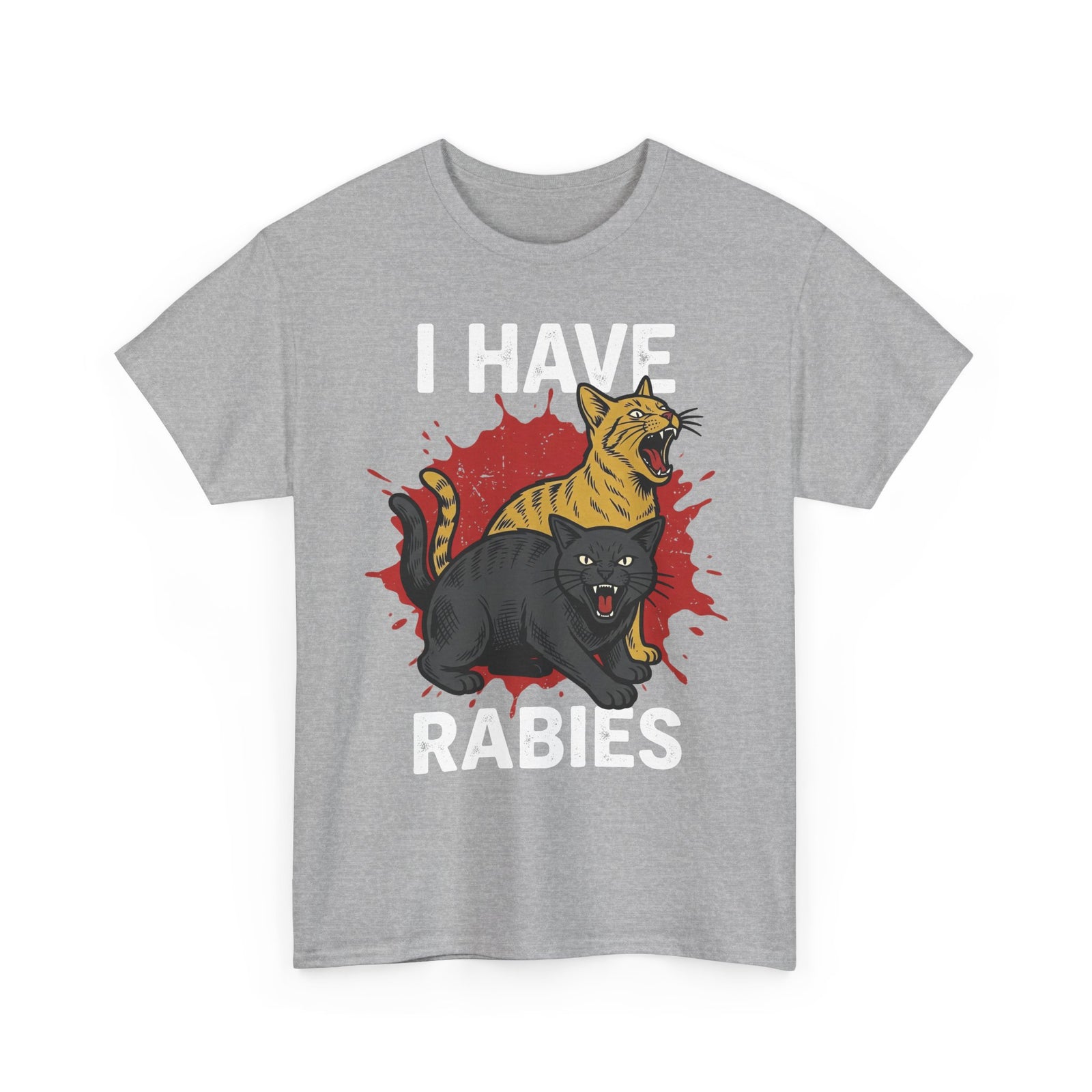 I Have Rabies T-Shirt — Funny Scared Cat Graphic Tee