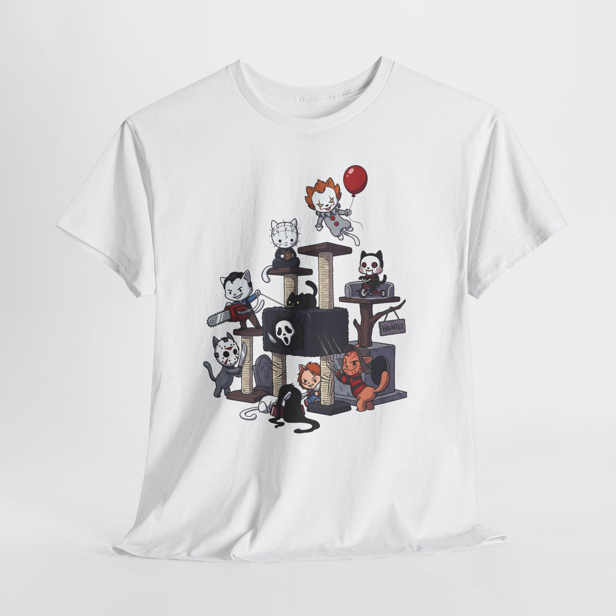 Horror Movie Cats T‑Shirt — Cute Creepy Kitty Playground