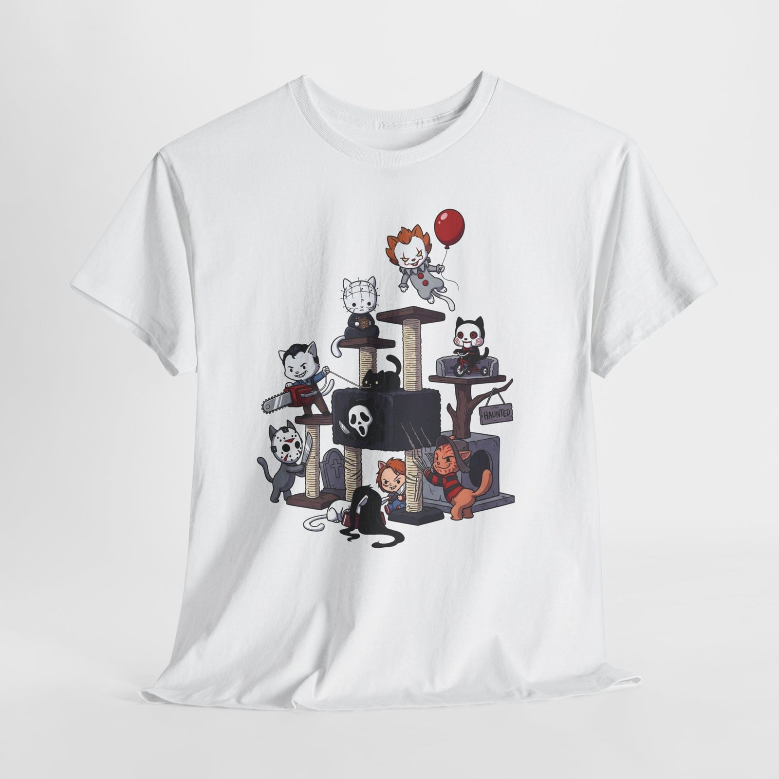 Horror Movie Cats T‑Shirt — Cute Creepy Kitty Playground