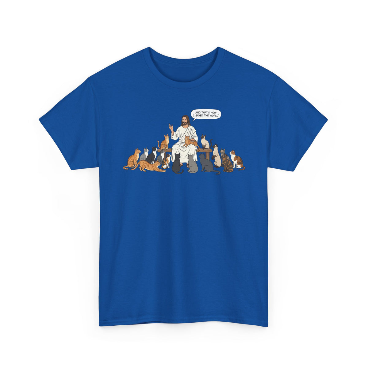 Cats & Jesus T-Shirt — Faith + Feline Graphic Tee