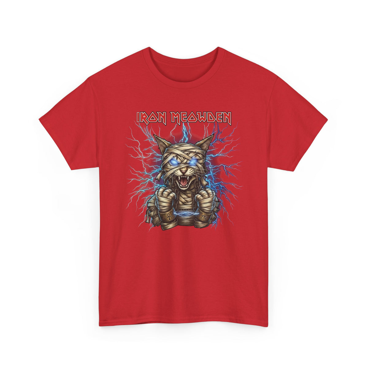 Iron Meowden Cat T-Shirt — Heavy Metal Kitty Graphic Tee