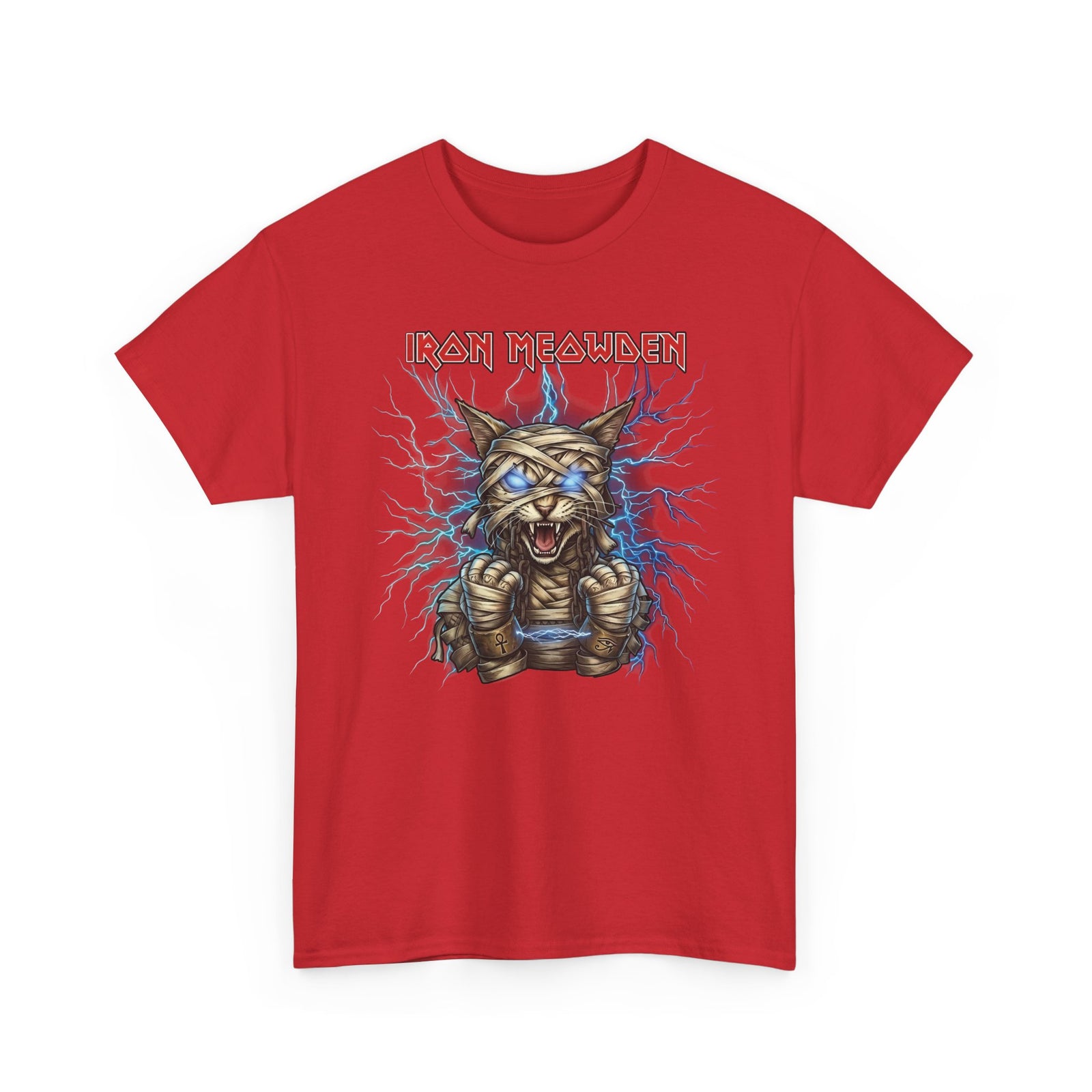 Iron Meowden Cat T-Shirt — Heavy Metal Kitty Graphic Tee