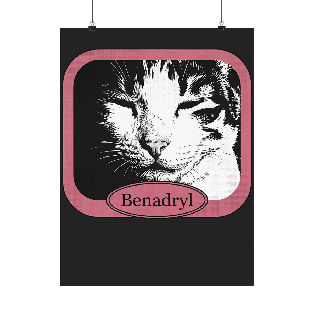 Cat After Benadryl Poster — Funny Groggy Cat Poster