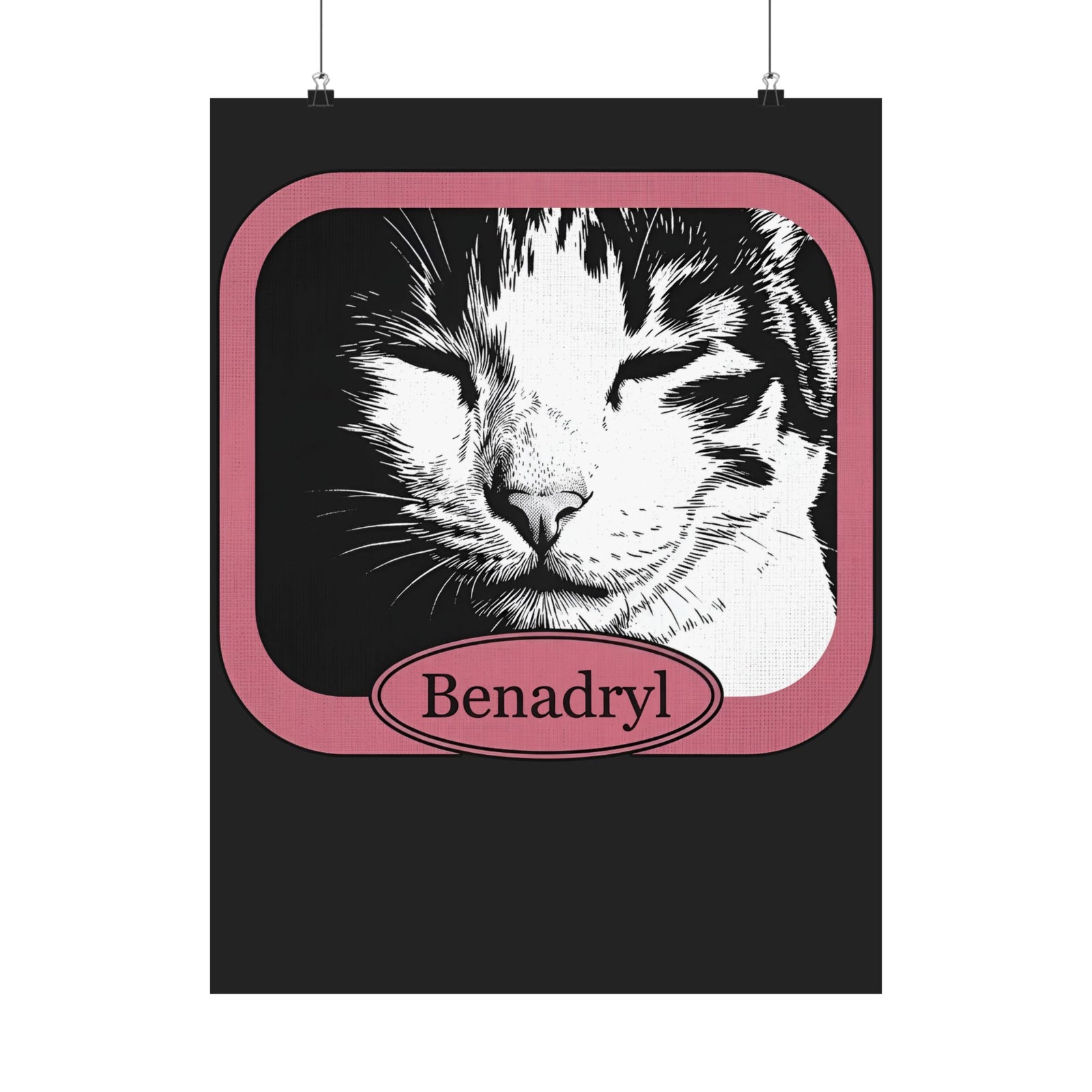 Cat After Benadryl Poster — Funny Groggy Cat Poster