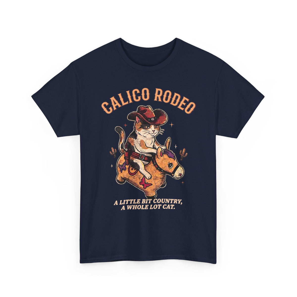 Calico Rodeo Cowgirl Cat Shirt — Funny Country Western Cat T-Shirt