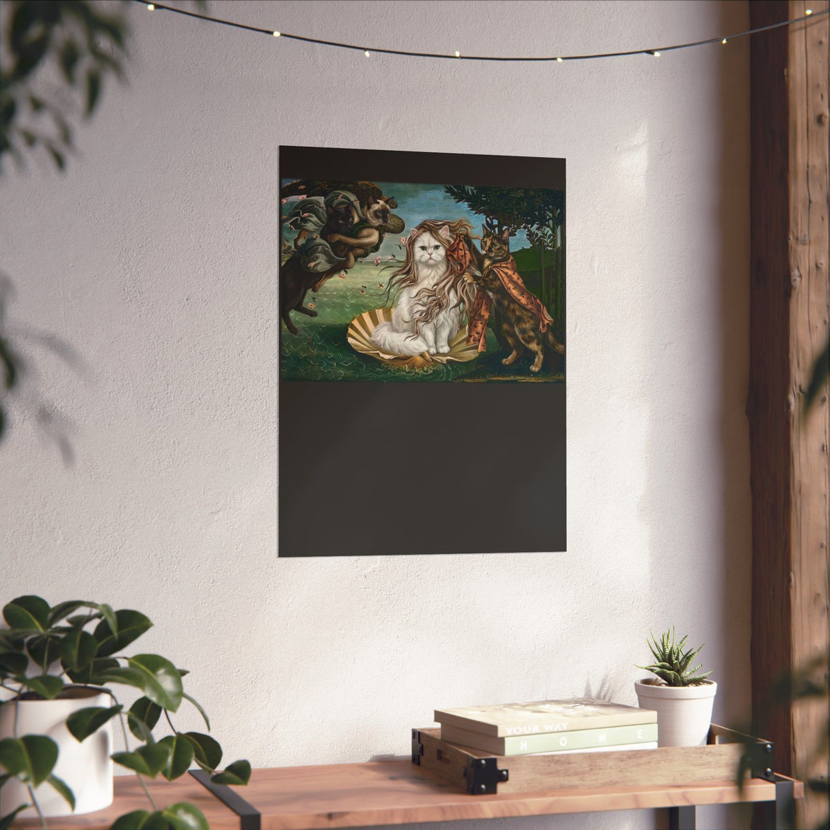 Birth of Venus Kitty Poster — Vintage Art Cat Poster