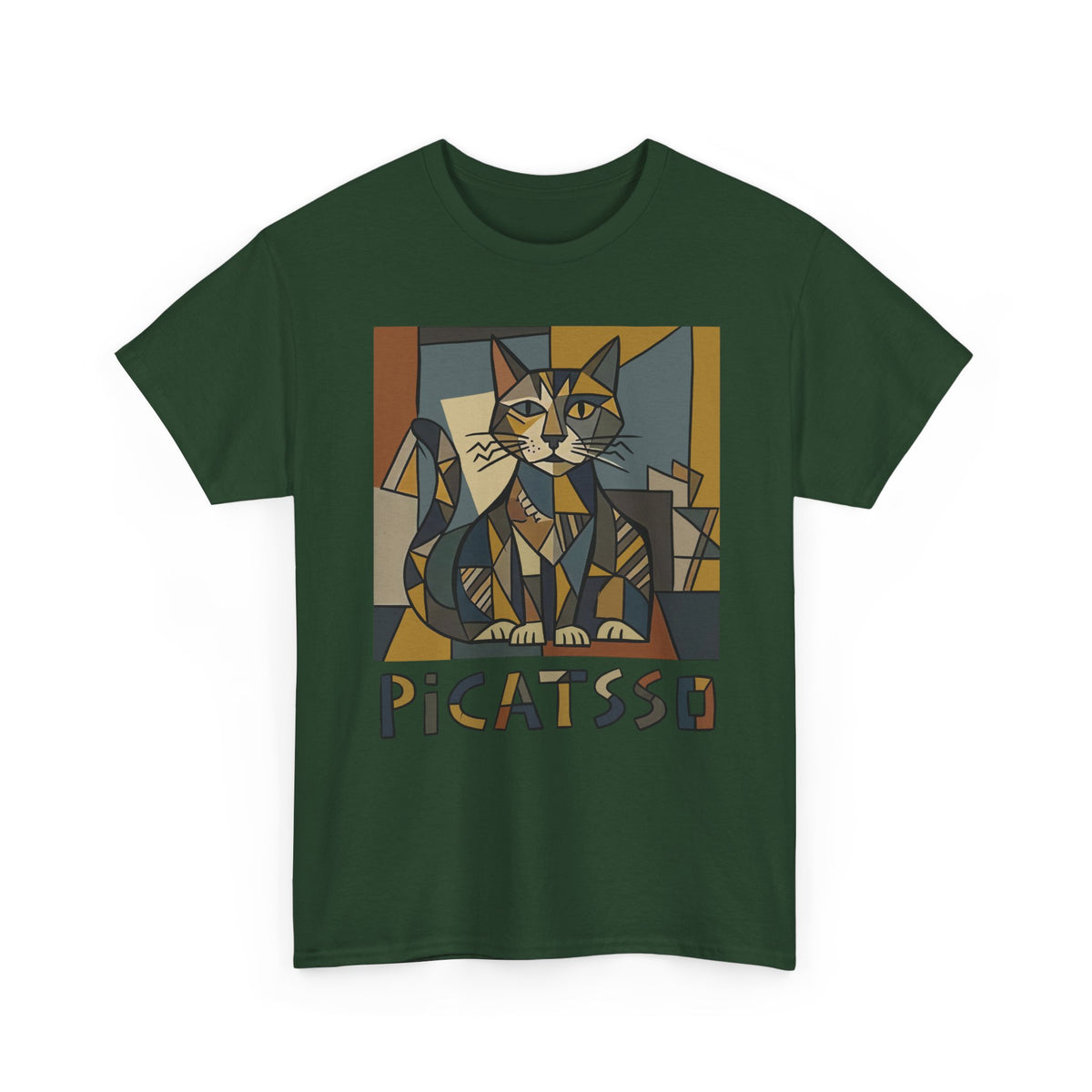 Picatsso Cat Art T-Shirt — Playful Cat Picasso Design