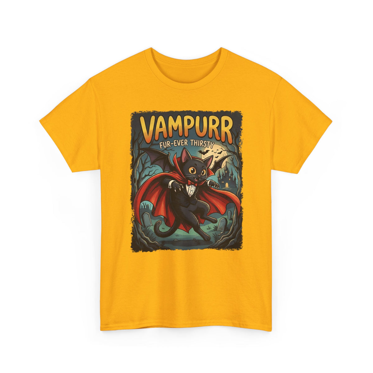 Vampurr 'Fur-ever Thirsty' Cat Vampire T-Shirt