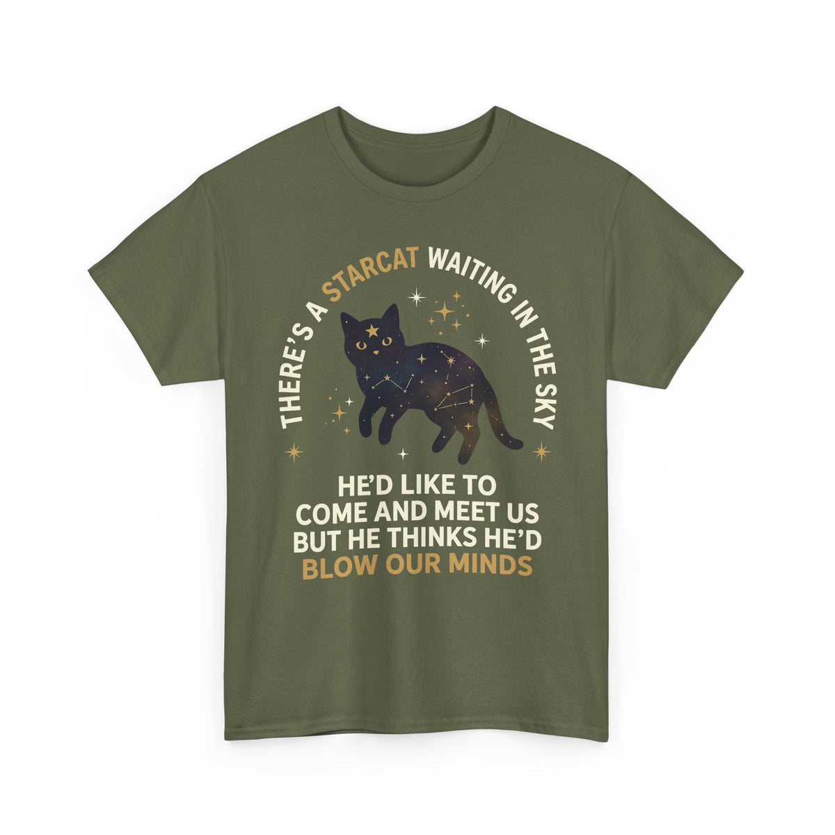 Starcat Tee — "There's a Starcat Waiting in the Sky" Galaxy T-Shirt