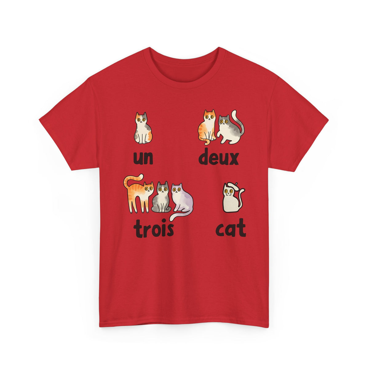 Un Deux Trois Cat T-Shirt — Cute French Cat Graphic Tee