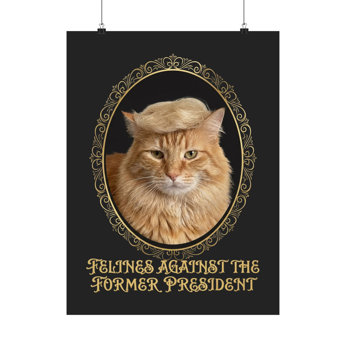 Felines Against The Former President Poster