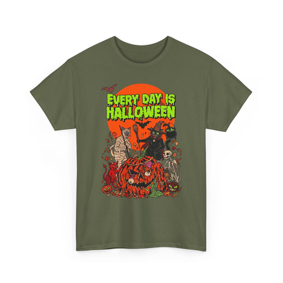 Every Day Is Halloween Cats T-Shirt — Spooky Monster Felines Tee