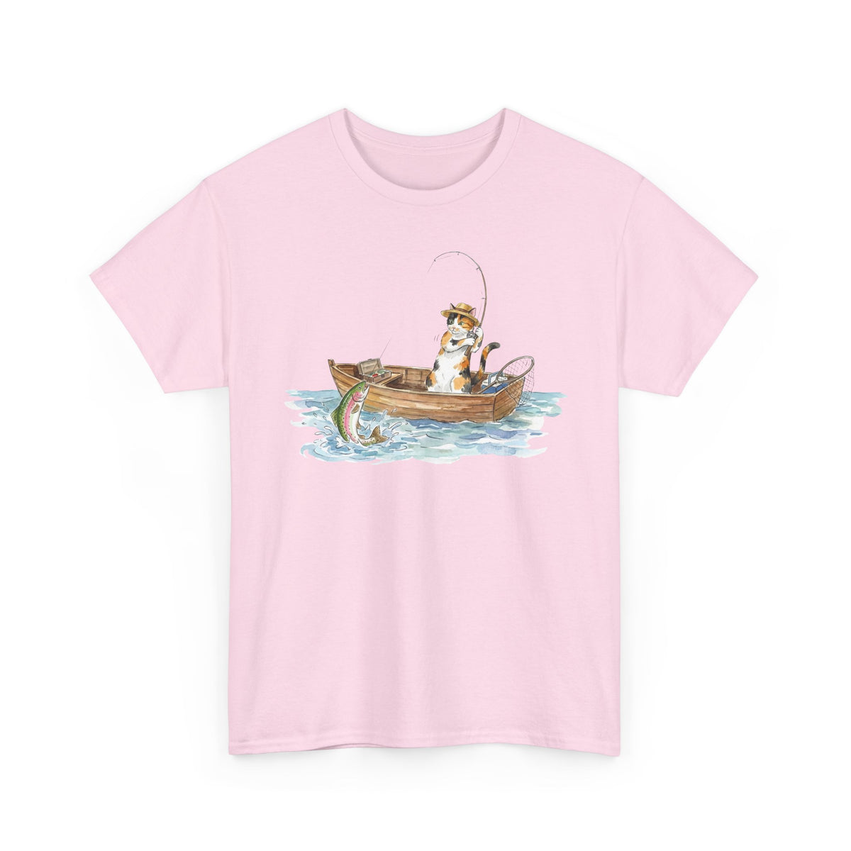 Cat Fishing T-Shirt — Funny Fishing Cat Graphic Tee