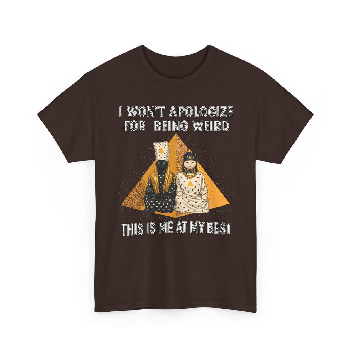 I Won't Apologize For Being Weird T-Shirt — Surreal Retro Cult Cats Graphic