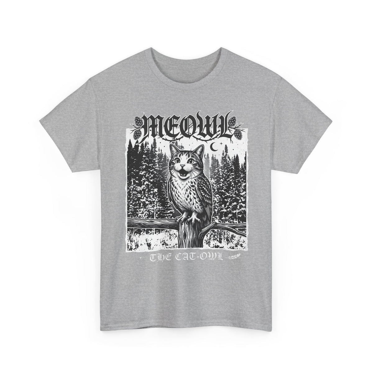 Funny "Meowl the Cat Owl" T‑Shirt