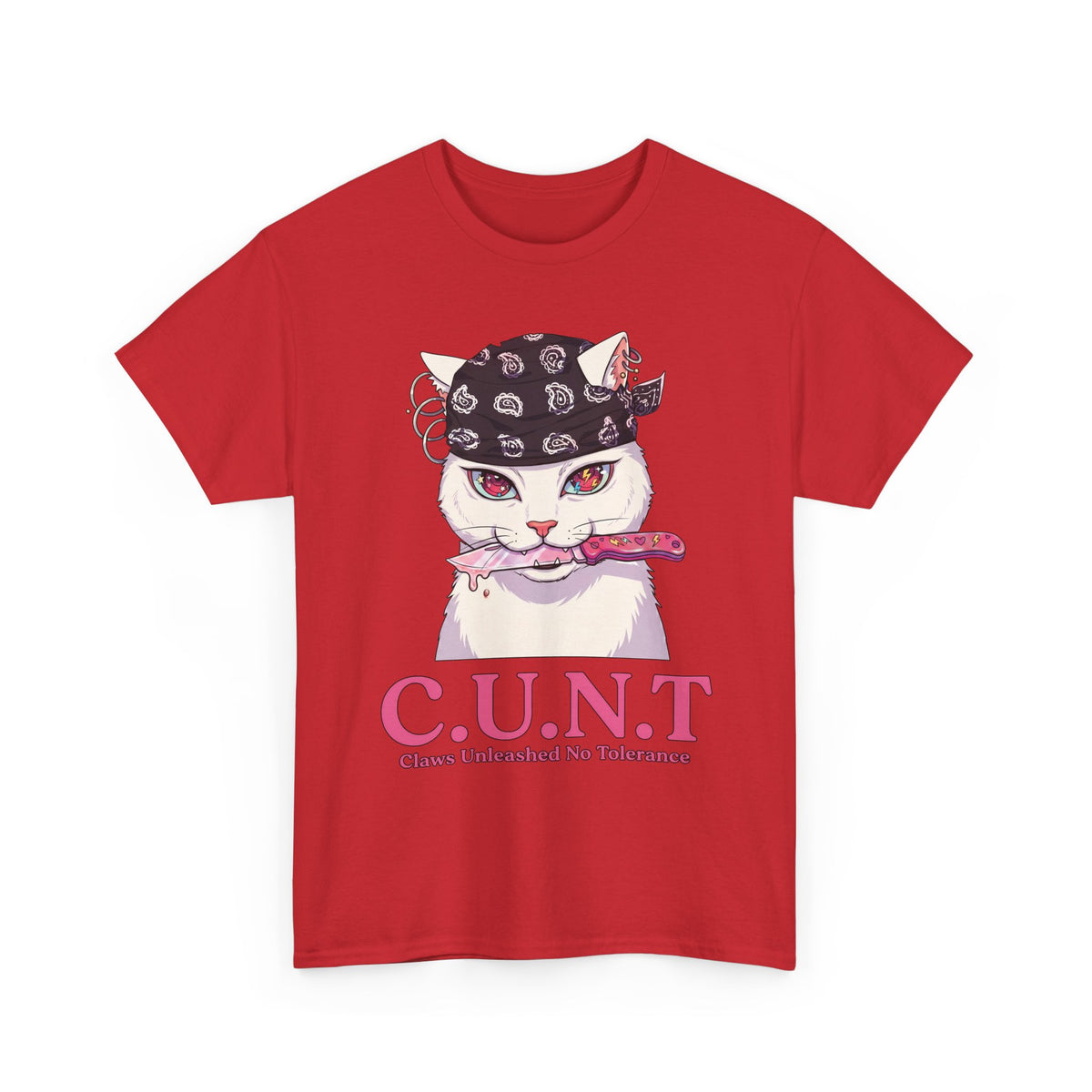 C.U.N.T Acronym Cat T-Shirt — Sassy Feline Rebellious Streetwear