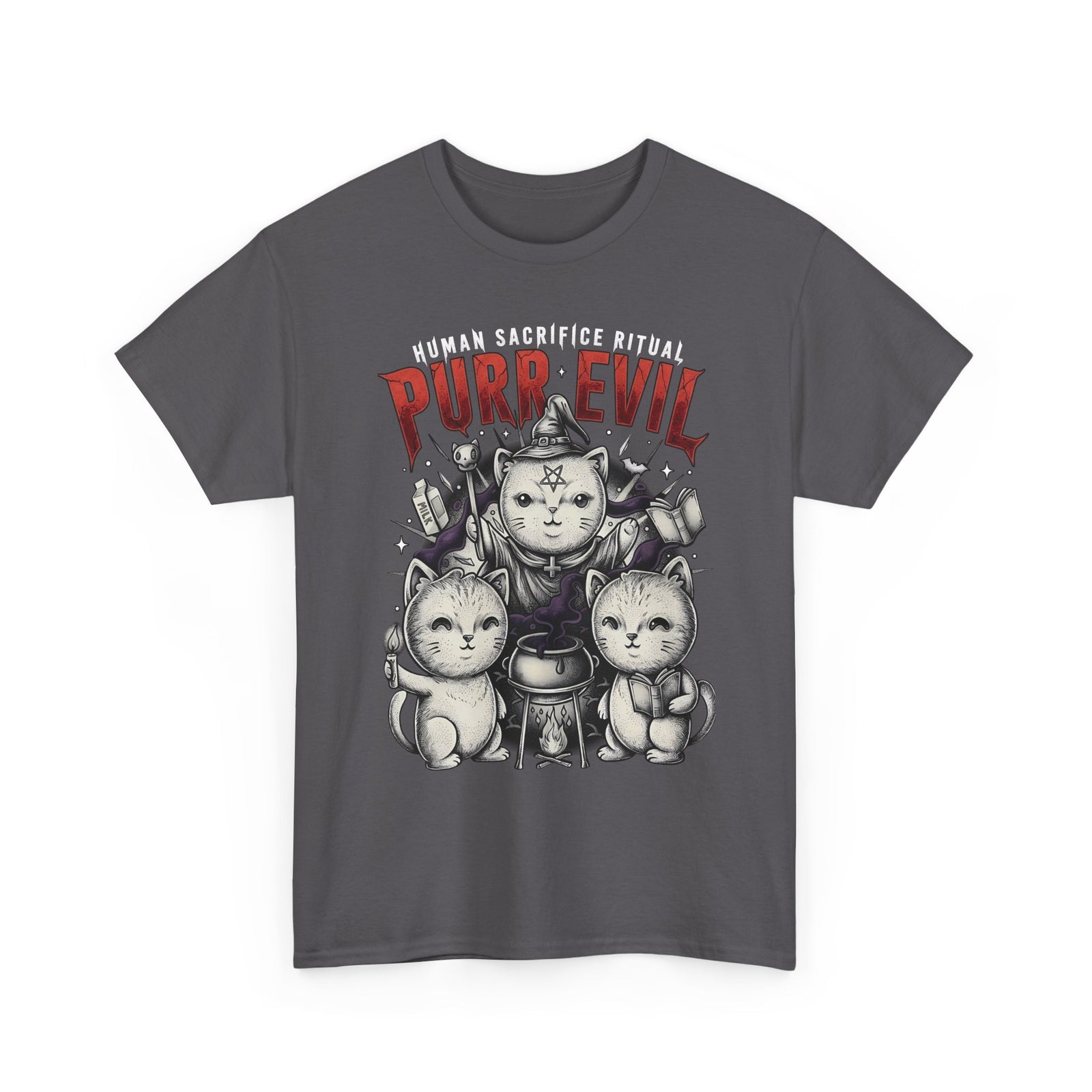 Purr Evil Witch Cats T-Shirt — Spooky Alternative Magic Apparel
