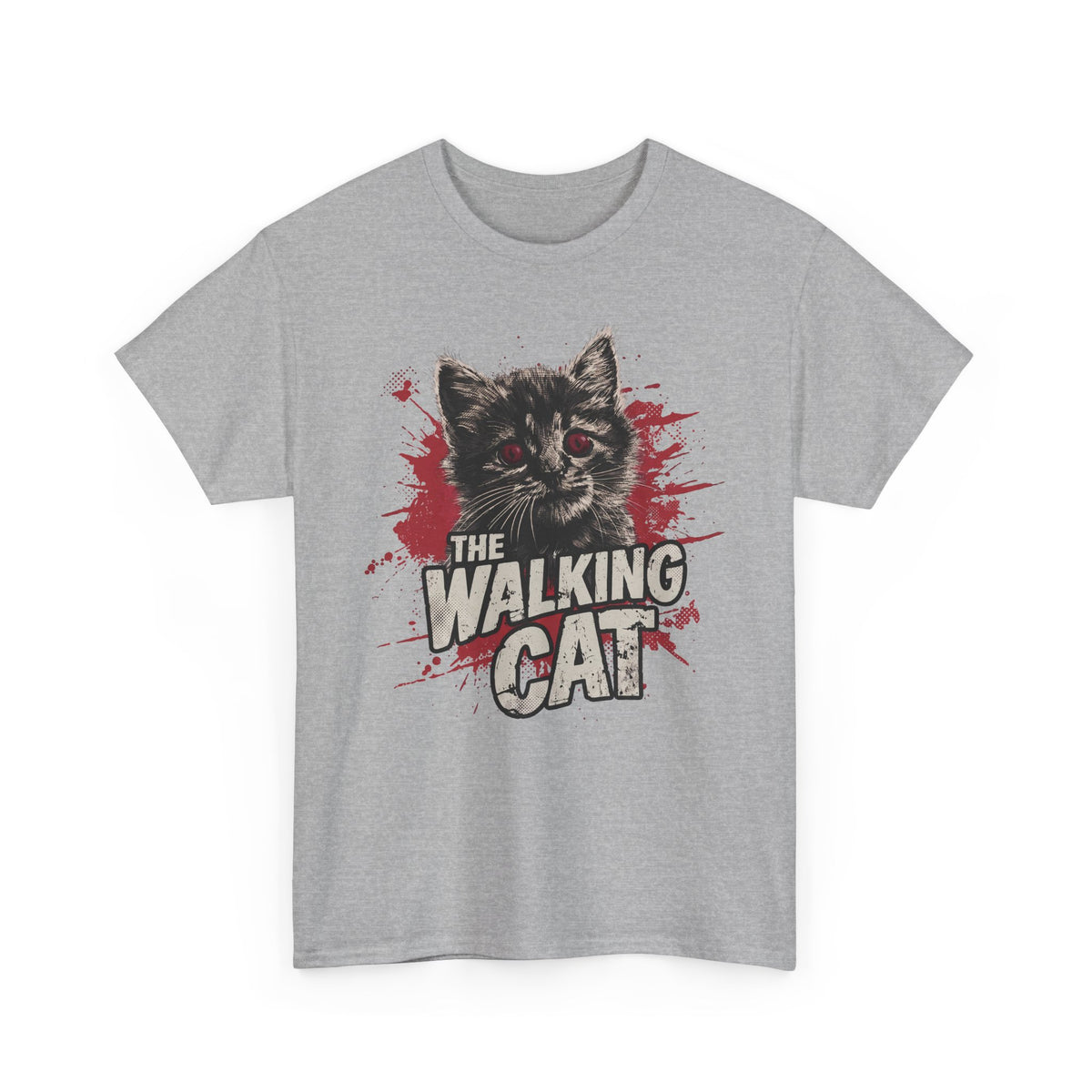 The Walking Cat T-Shirt — Funny Zombie Horror Movie Parody Tee