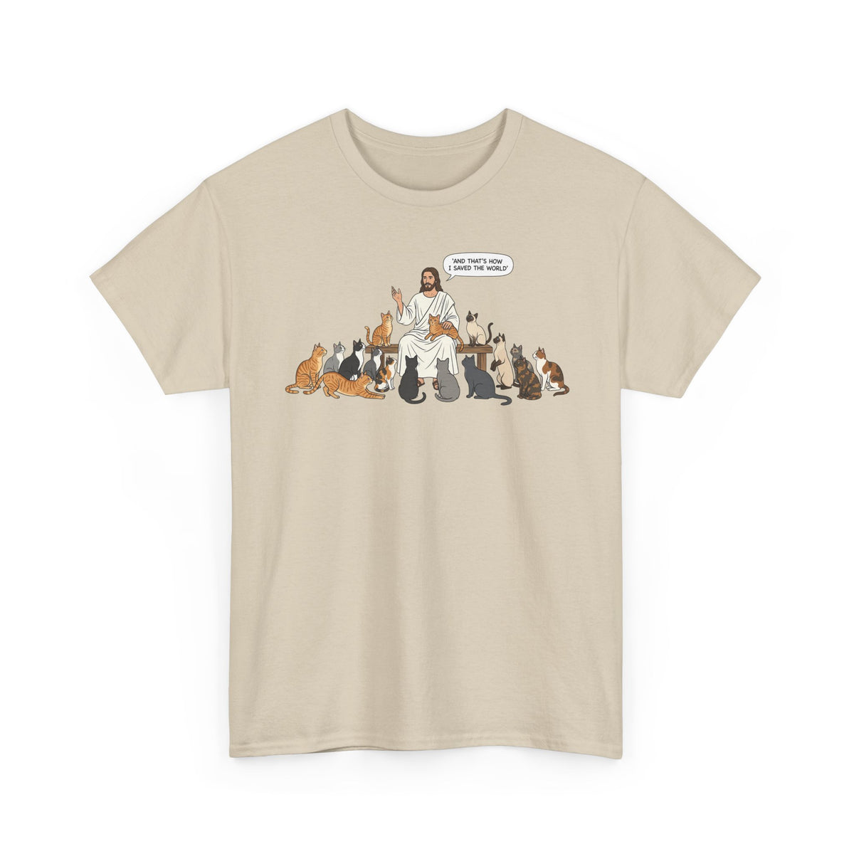 Cats & Jesus T-Shirt — Faith + Feline Graphic Tee