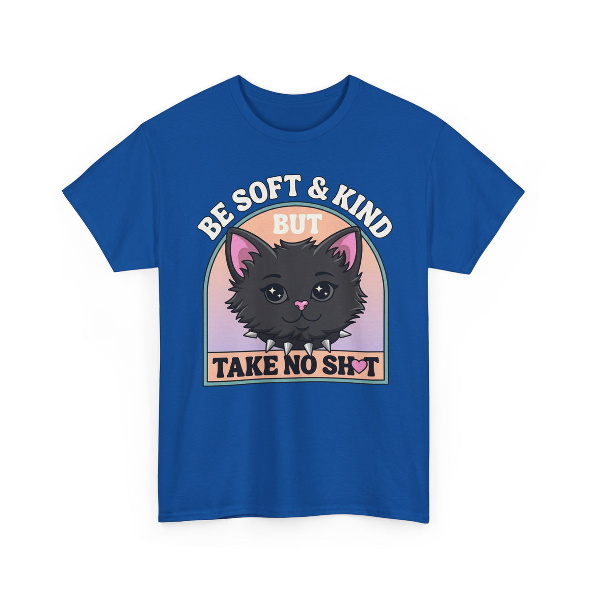 Funny Cat Attitude T-Shirt Be Soft And Kind But Take No Shit Tee