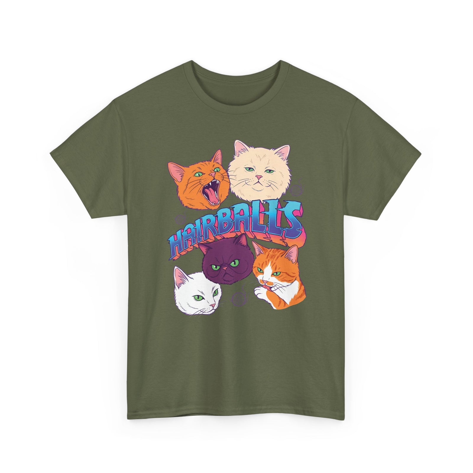 Cats Hairballs T-Shirt — Funny Cat Lover Tee