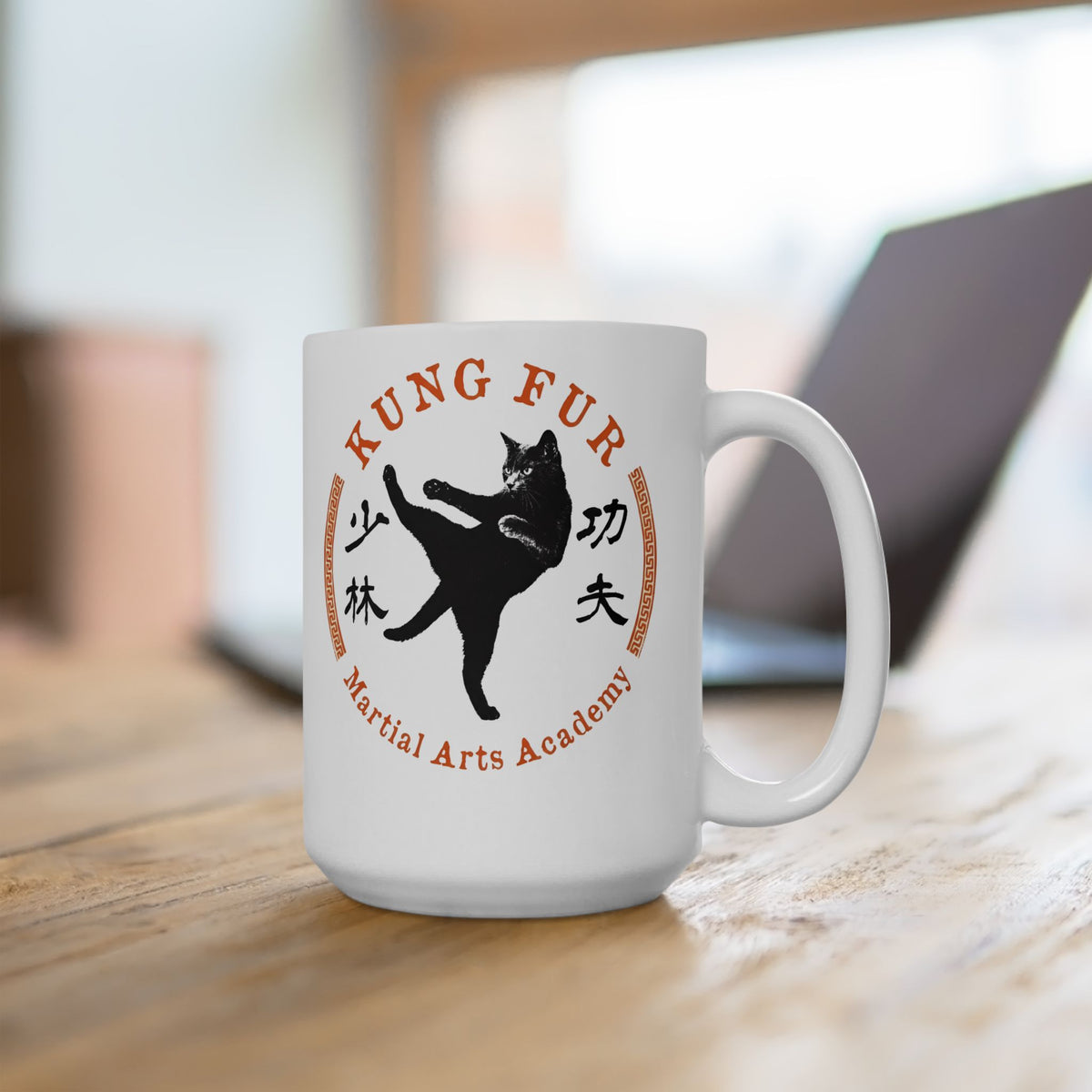 Kung Fur Cat Ceramic Mug