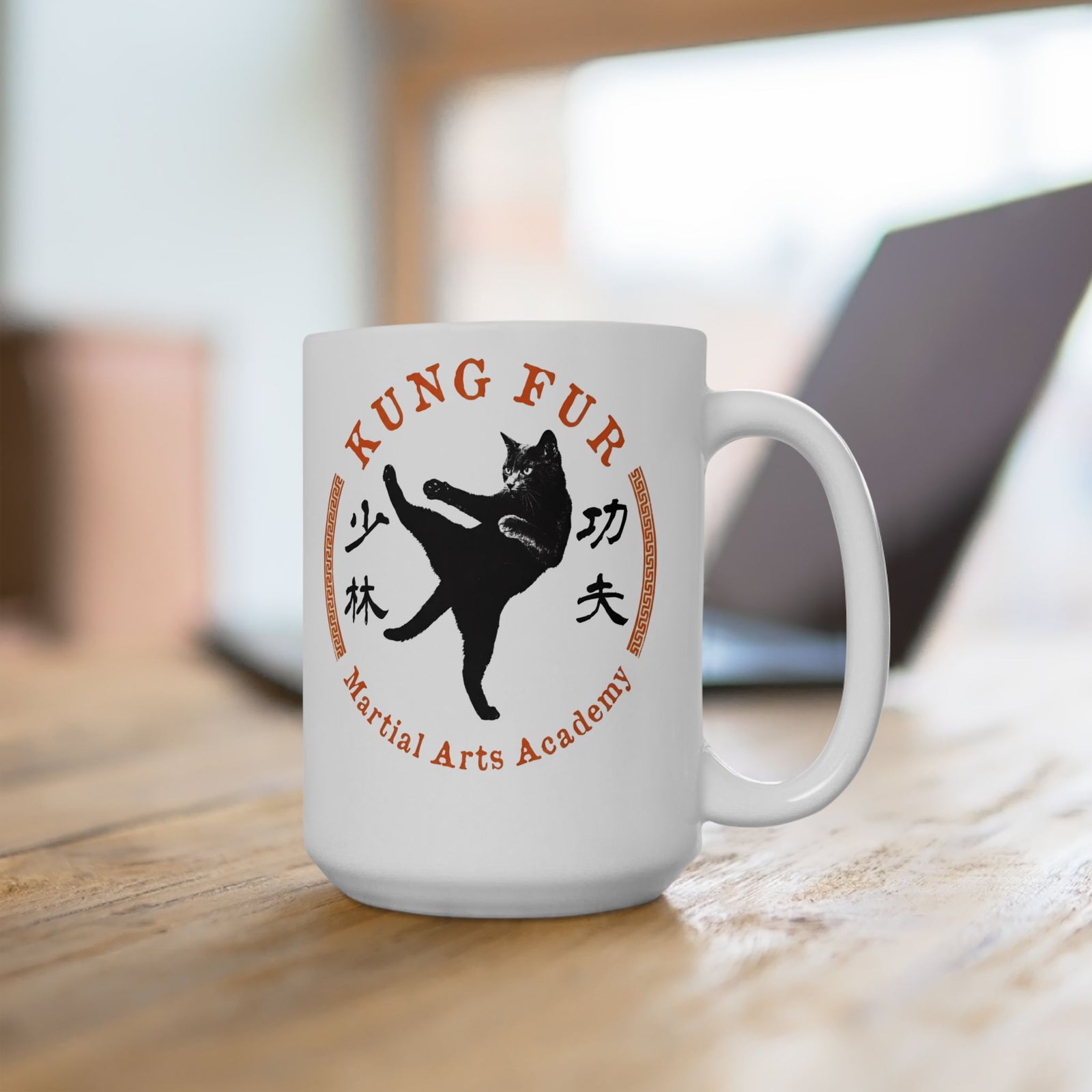 Kung Fur Cat Ceramic Mug