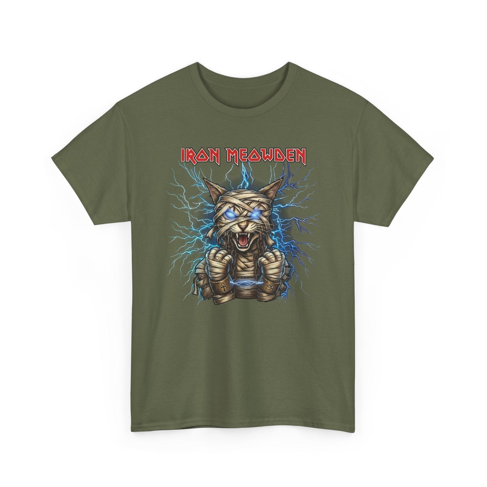Iron Meowden Cat T-Shirt — Heavy Metal Kitty Graphic Tee