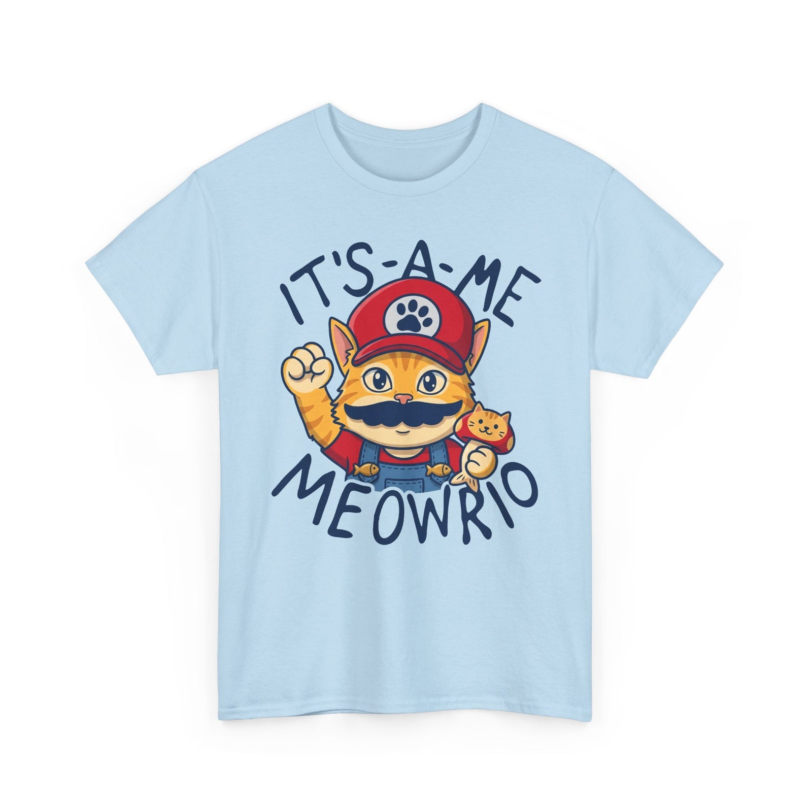 It's-a Me Meowrio T‑Shirt — Cute Gamer Cat Graphic Tee
