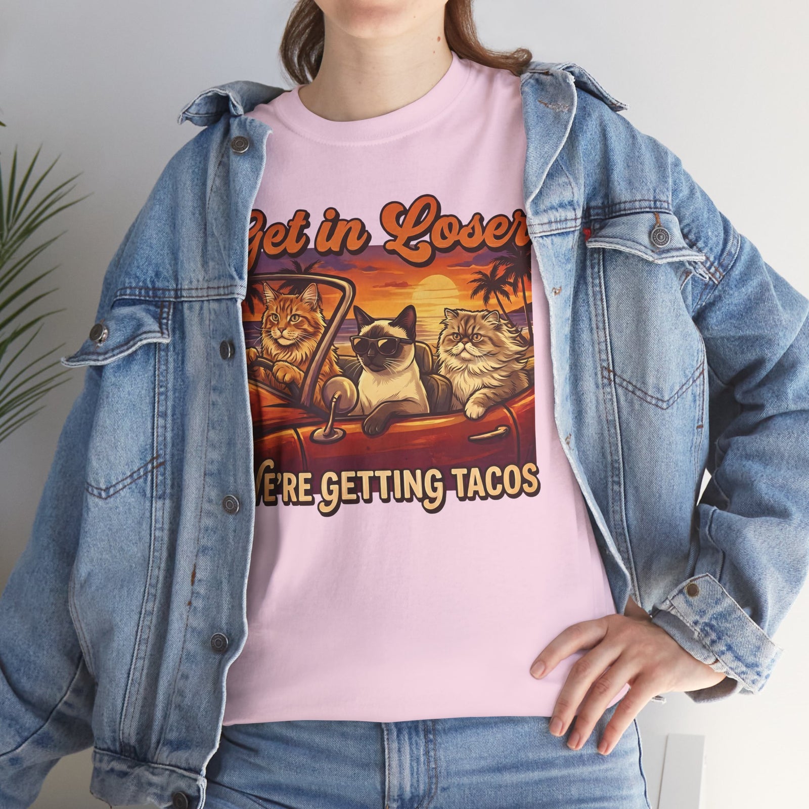 Get In Losers We're Getting Tacos Cats T-Shirt