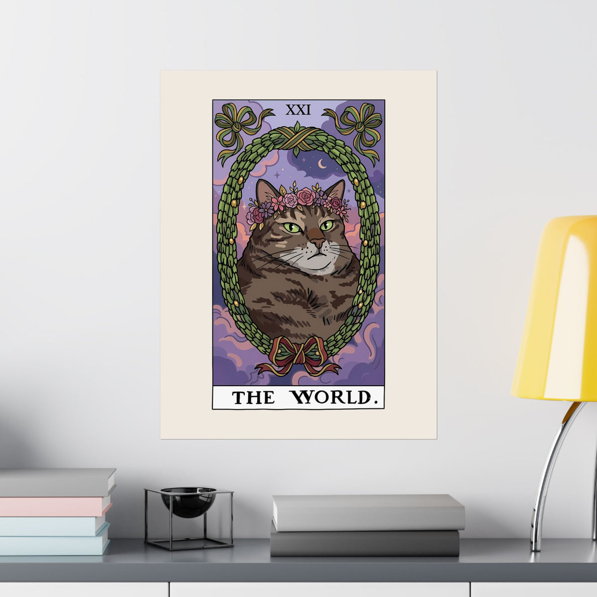 Cat the World Tarot Card Poster