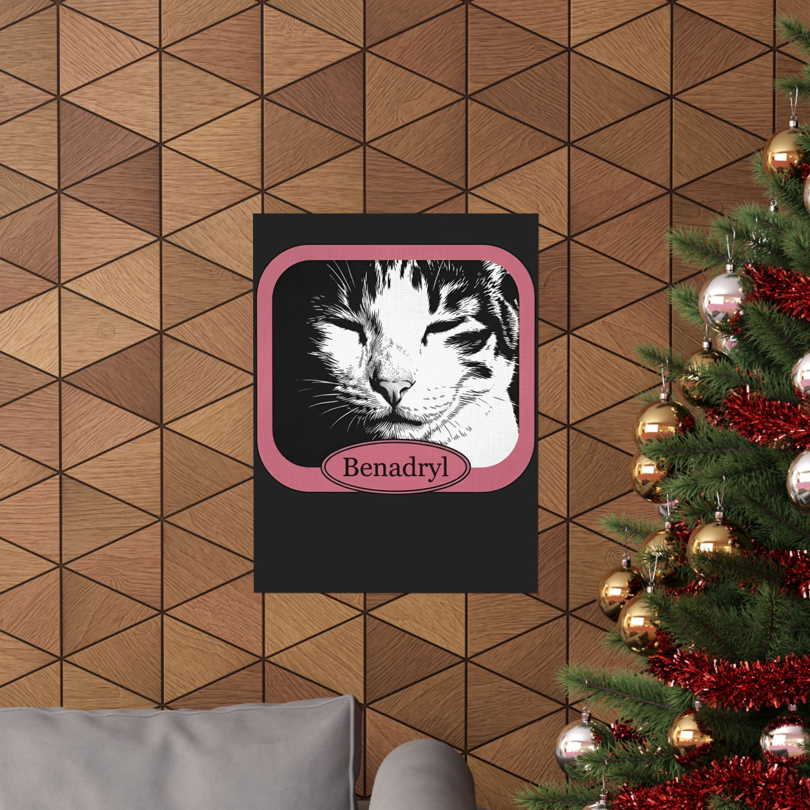 Cat After Benadryl Poster — Funny Groggy Cat Poster