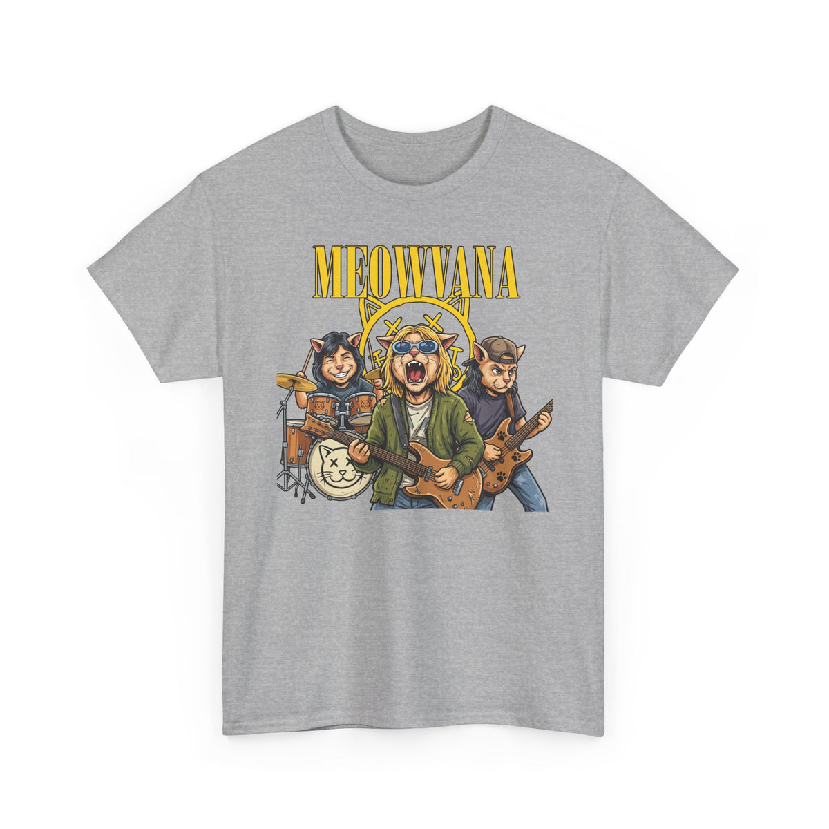Meownirvana Cat Rock Band Tee