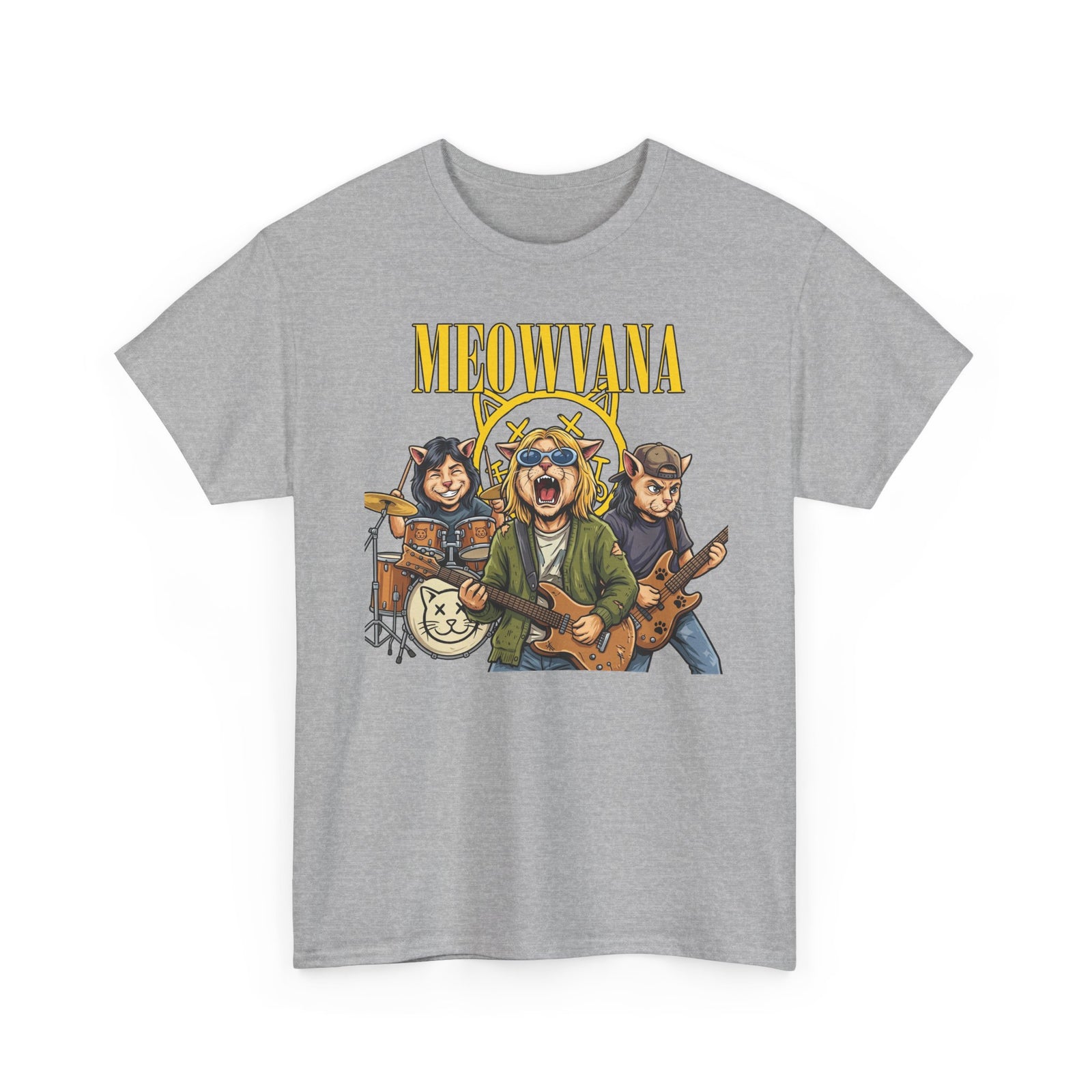 Meownirvana Cat Rock Band Tee