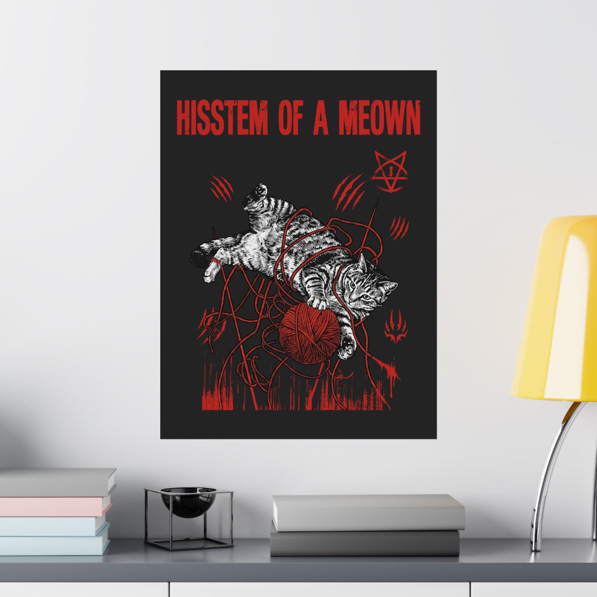 Hissten Of A Meown Poster — Funny Cat Pun Poster